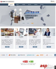 构建未来金融视野 简洁大气金融信息服务公司网站源码解析